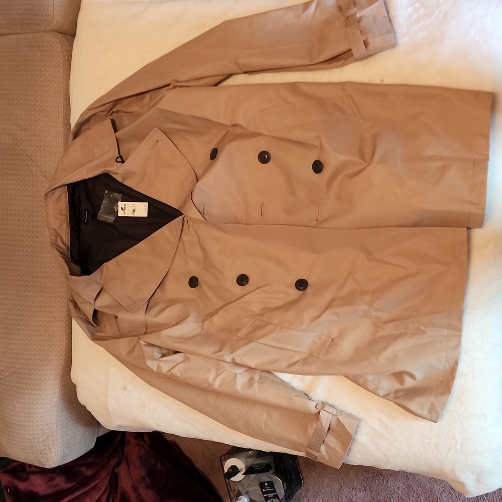 Express Khaki Water Resistant Trench Coat